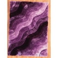 thumbnail image 2 of Linon Links 1'10" x 2'10" Hand Tufted Wave Shag Rug in Purple, 2 of 3