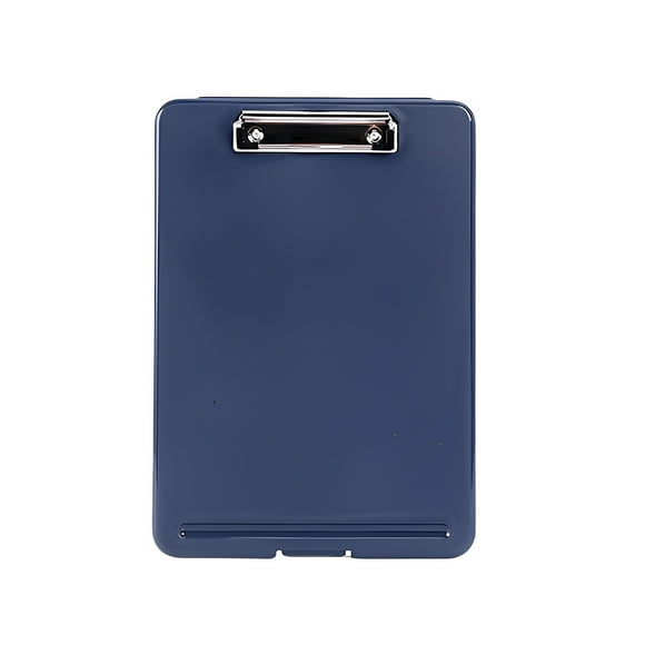 Bearachild Bolsa de almacenamiento Portapapeles de escritura Mano de obra fina Estilo simple Multifuncional Útiles escolares para el hogar Bolsas para Carpetas de archivos Azul oscuro