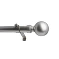thumbnail image 2 of Tailor & Taylor Decorative Curtain Rod, 72 to 144 inches Width Adjustable Rod with Y Style Bracket and Metal Ball Finial for Living Room, Kitchen and Windows (Silver), 2 of 2