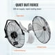 thumbnail image 5 of Ventilador de pared VEVOR, 2 unidades, 18 pulgadas, ajuste manual de inclinación de 360 grados, 3 velocidades, alta velocidad, máx. 4000 CFM, ventilador industrial de pared para interiores, comercios, 5 of 9