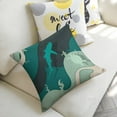 thumbnail image 5 of Sharks and Turtles Linen Throw Pillow Covers Decorative Pillow Cases 18x18 inch Cushion Case Couch Pillows Cover for Sofa Bedroom Living Room Car, 5 of 8