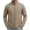 #04 Khaki, variant on Men's Solid Quilted Jacket, Casual Fleece Coat, Everyday Athleisure Outerwear, Slim Zip-Up Mid-Length for Work Outdoor Leisure, Gray XL