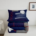thumbnail image 4 of Volleyball Comforter&nbsp;Set King Size Sports Themed Bedding Sets Teens,Ball Gaming Quilt Bed Set Red Blue Volleyball Down Comforter Room Decor with 2 Pillowcases, 4 of 6