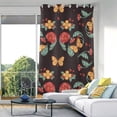 thumbnail image 5 of Curtains Blackout for Bedroom & Living Room 84 inches Gentle Butterflies Curtains for Sliding Glass Door Window Treatment Thermal Insulated, 1 Panel, 5 of 7