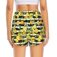 thumbnail image 3 of Picia Orange and Lemon Pattern Women's 2 in 1 Athletic Running Shorts High Waisted Workout Casual Gym Sweat Shorts with Comfy Liner Zipper Pockets-X-Large, 3 of 9