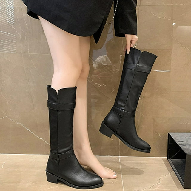 Styesk Bottes pour Femmes Style Petit Parfum Bout Rond Perle Style Rétro Français Chaussures Mary pour Femmes Plates à Bouche Peu Profonde en Cuir Verni Doux Bottes de Travail de Printemps pour Femmes
