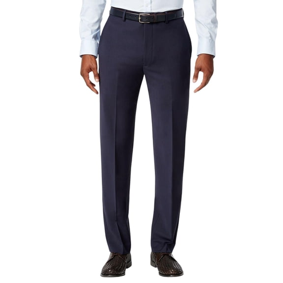 Calvin Klein Mens Slim fit Dress Pants 40 / 30 Navy Blue Solid Stretch Wool