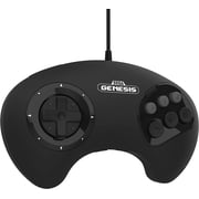 Retro-Bit Official Sega Genesis BIG6 Style USB Arcade Controller 6-Button Pad for Sega Genesis Mini, Switch, PC, Mac, Steam, RetroPie, Raspberry Pi - USB Port - Black