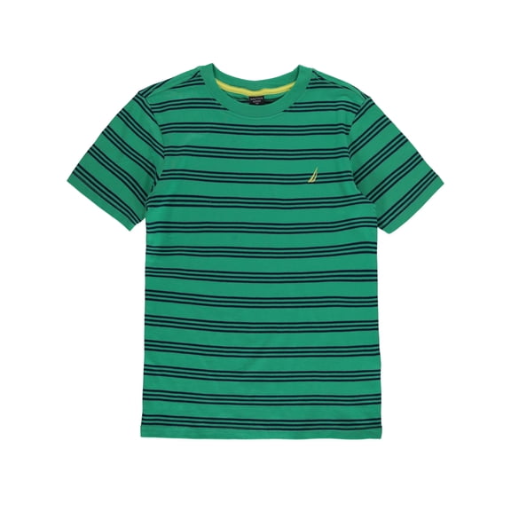Nautica Boys' Striped T-Shirt Color: green Size: 4