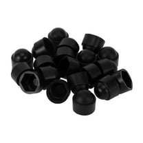 Unique Bargains 20pcs Plastic 21mm Exterior Wheel Lug Nut Bolt Black