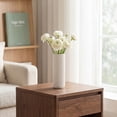 thumbnail image 5 of REGALWOVEN Modern Cylinder Ceramic Flower Vase, Matte Ribbed Decorative Bud Vase, Home Decor Centerpiece for Table, Shelf Bright White 2.8"L x 2.8"W x 8.0"H, 5 of 6