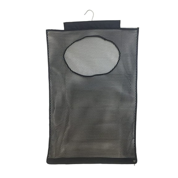 Mesh Hanging Laundry Bag - Breathable, Large Capacity, Zipper Bottom - for Bathroom/Laundry Room, Clothes Storage, Space-Saving