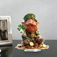 thumbnail image 6 of St. Patrick's Day Acrylic Tabletop Ornament, Moon House Leprechaun Clover Decor with Light for Irish Party Home, 6 of 9
