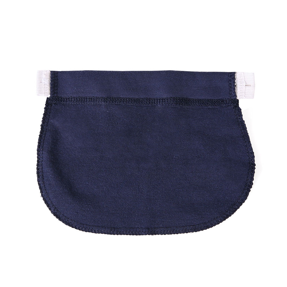 Waistband Jeans Maternity Waist Pregnancy Elastic Belt Adjustable Pants Extender Soft Cotton-Black