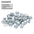 thumbnail image 4 of Uxcell 50Pack 1/4"-20 K-Lock Nut with External Tooth Washer, Zinc Plated Steel Silver, 4 of 6