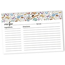 Inkdotpot Recipe Card 6x4 inch Single-Sided Recipe Design Cards White Baking Recipe Cards Wedding-Bridal Shower-Baby Shower- Pack of 50