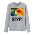 thumbnail image 4 of RKSTN Sweat-Shirt pour Femmes Mode Automne Léger Couleur Unie Manches Longues Col Rond Imprimé Pollution Marine, 4 of 4