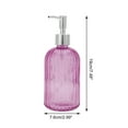 thumbnail image 4 of Dispensador de Jabón Vertical de Rayas Duradero de 1 Pc 13.53oz Púrpura Tono Plateado, 4 of 6