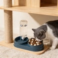 thumbnail image 5 of SHENGXINY Cat Bowls Set - 2 in 1 Pet Feeding Water Bowl, All-in-One Food Water Feeder for Dogs and Cats Blue 11x5.63x2.95in, 5 of 6