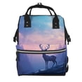 thumbnail image 1 of Easygdp Night Sky Elk para Bolsa de Bebé de Gran Capacidad con Múltiples Bolsillos, Bolsa de Pañales para Padres, Bolsa de Viaje Organizada y Elegante, 1 of 6