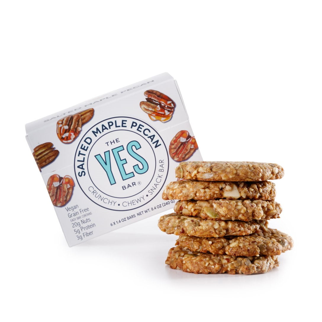 YES Bar, Vegan Grain Free Snack Bar, Salted Maple Pecan, 6 Ct, 8.4 Oz