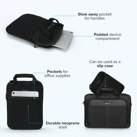 Targus - Vertical Slipcase for 14" Notebooks/Chromebooks - Black