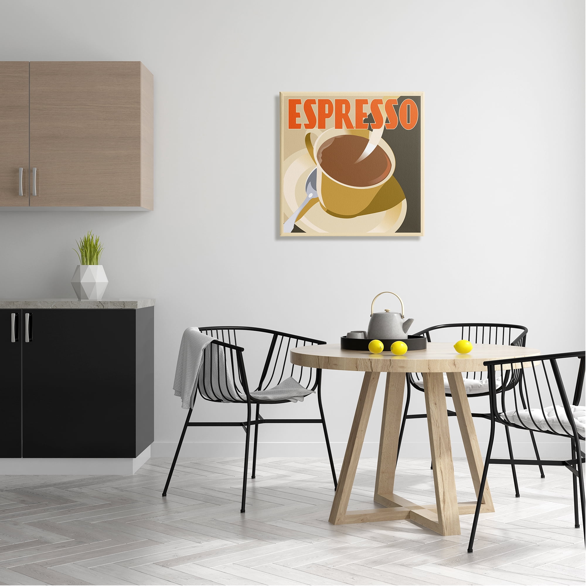 Stupell Industries Vintage Espresso Drink Food & Beverage Painting Gallery Wrapped Canvas Art Print Wall Art, 24 x 24