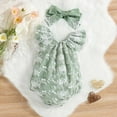 thumbnail image 2 of KVPLBQFD Baby Bathing Suit Boy Girls Baby Girl Onesies 0-3 Months Two Piece Lace Fly Sleeve Mesh Romper with Lace Head 4t Boys Clothes 18month Girl Clothes, 2 of 7
