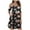 Black, variant on Lolmot Women's Boho Floral Print Suspenders Midi Dress Summer Sleeveless Off the Shoulder Beach Sundress Smocked Tiered Casual Crew Neck Dress