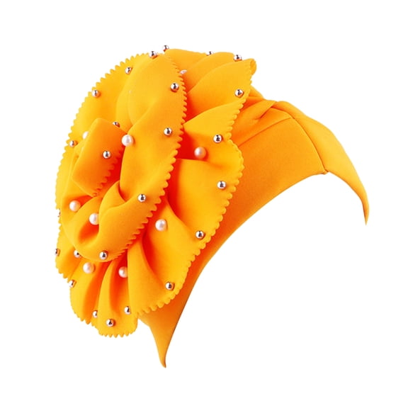 iHPH7 Head Wraps for Women Chemo Headwear for Women Turban Head Wraps for Women Pre Tied Head Scarf for Women Head Turbans for Women, Orange One Size
