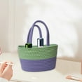 thumbnail image 5 of Latrodar Desktop Storage Basket Woven Storage Basket Cotton Thread Storage Basket Purple Creative, 5 of 5