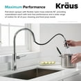 thumbnail image 6 of KRAUS Sellette™ Single Handle Pull Down Kitchen Faucet with Dual Function Sprayhead in Chrome Finish, 6 of 13
