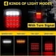 thumbnail image 4 of Black Rear Lights Fit for Jeep Wrangler YJ TJ CJ 16 LED HAVK Light Have Board Light Signals, 4 of 5
