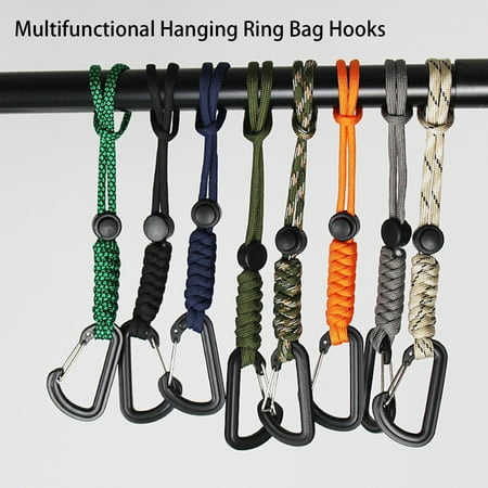 

Yanerim Backpack Buckle High Strength Good Load-bearing Anti-loss Nylon Multifunctional Hanging Ring Bag Hooks Outdoor Accessories