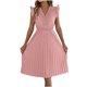 thumbnail image 1 of Vestido de Verano Casual de Mujer con Cuello en V Cintura Plegada sin Mangas Medias de Ternera Encaje Vestido de Verano para Mujeres, 1 of 9