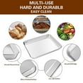thumbnail image 4 of PEACNNG Toaster Oven Pans Set of 2 Stainless Steel Toaster Oven Tray Rectangle Size 9 x 7 x 1 inch  Rust Free & Deep Edge  Thick & Sturdy  Easy Clean & Dishwasher Safe, 4 of 7