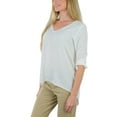 thumbnail image 7 of ToBeInStyle Womens Peasant V-Neck Strappy Back Blouse - Ivory - Large, 7 of 7