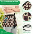 thumbnail image 4 of Yayeee Waist Apron with Pockets for Cooking Waterproof Half Server Aprons, Checkered Stars Pattern, 4 of 7