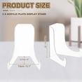 thumbnail image 2 of PATIKIL 6 Inch Acrylic Plate Display Stand, 2 Pack Large Clear Easel Plate Holder Picture Stands for Display Frames Card Picture CD Book Challenge Coin(Square Tripod), 2 of 6