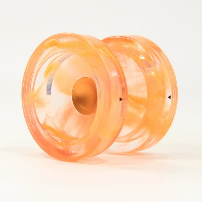 YoYoFactory Wedge Yo Yo Polycarbonate Evan Nagao Signature Fire Marble with Orange Hub