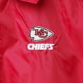 thumbnail image 3 of Men's Red Kansas City Chiefs Coaches Classic Raglan Full-Snap Windbreaker Jacket, 3 of 4