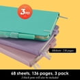 thumbnail image 4 of Libreta NIRMIRO de bolsillo, tamaño pequeño, tamaño A6, con bolígrafo, paquete de 3, 4 of 6