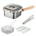 thumbnail image 2 of Dsscvnef Stainless Steel Frying Pan Household Small Frying Pan Outdoor Function Portable Frying Pan Frying Pan, 2 of 8