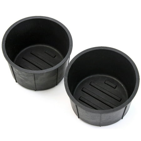 Red Hound Auto 2 Rear Center Console Cup Holder Insert 2009-14 Compatible with Ford F150 Rubber Left Right Liners