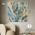 thumbnail image 5 of Calming Seaweed Beach Coastal Inspired Canvas Wall Art by Art Remedy, Silver Floater Frame, 40"x40", 5 of 7