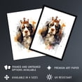thumbnail image 2 of King Charles Spaniel with Crown Dog Lovers Gift Watercolour Pet Portrait Painting Artwork Large Wall Art Poster Print Thick Paper 18X24 Inch, 2 of 5