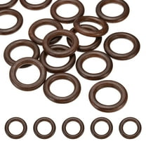 Uxcell 55mm Natural Wooden Rings, 10 Pack Wood Ring Round Linking Rings Wood Loop Circle for Craft, Dark Brown