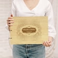 thumbnail image 1 of Darling Souvenir Personalized Engraved Laser Cut Wedding Guest Book Wooden Cover Sign-in Book Registry Guestbook Scrapbook-CK, 1 of 7