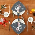 thumbnail image 4 of 6 Pack 20'' x20" Satin Table Napkins Dinner Napkins for wedding Party Decoration events Unicorns and Stars, 4 of 6