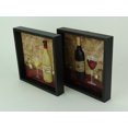 thumbnail image 2 of Red and White Wine Themed Wooden Shadowbox Wall Hanging Set of 2, 2 of 3
